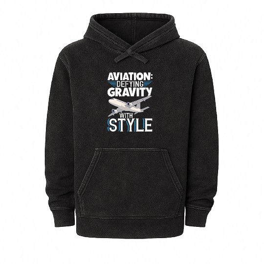 Pilot Aviation Airplane Airline Future Pilots Mineral Wash Hoodies
