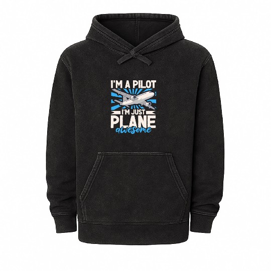 Pilot Aviation Airplane Airline Future Pilots Mineral Wash Hoodies