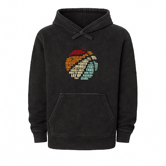 BASKETBALL LOVE Mineral Wash Hoodies