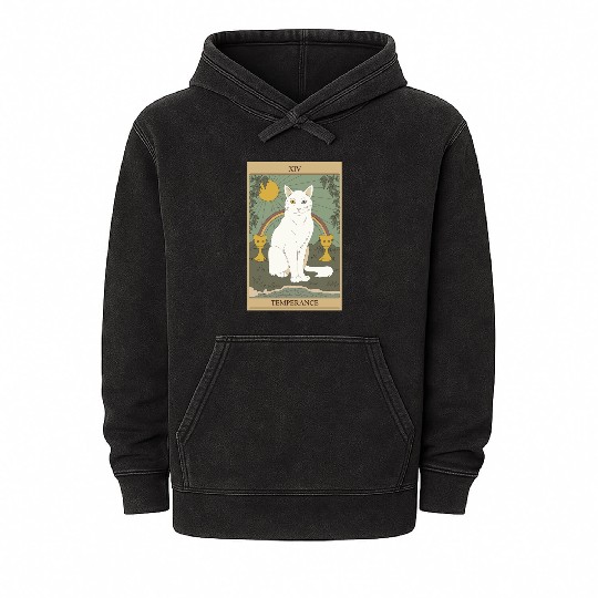Cat rainbow Mineral Wash Hoodies