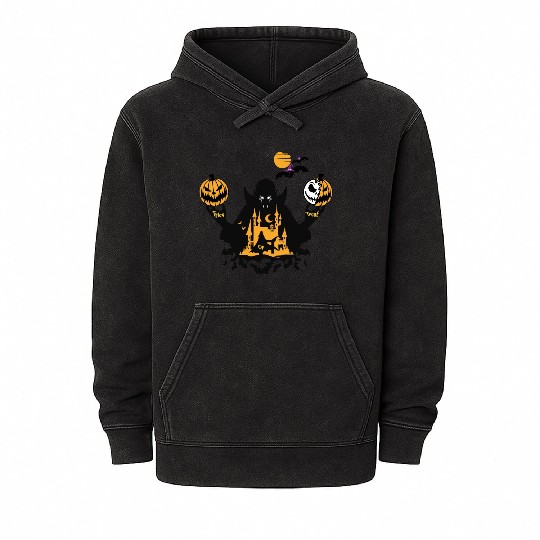 Trick Or Treat Vampire Mineral Wash Hoodies