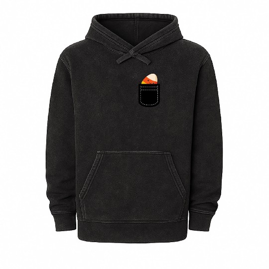 Cool Candy Corn For Men Women Pocket Candy Corn Mineral Wash Hoodies