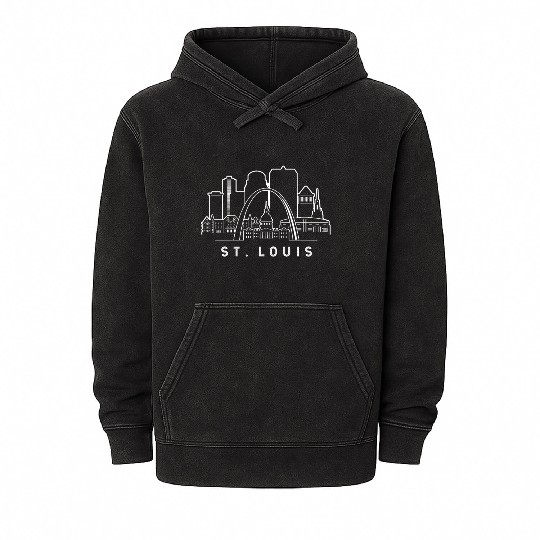 St. Louis Missouri Mineral Wash Hoodies
