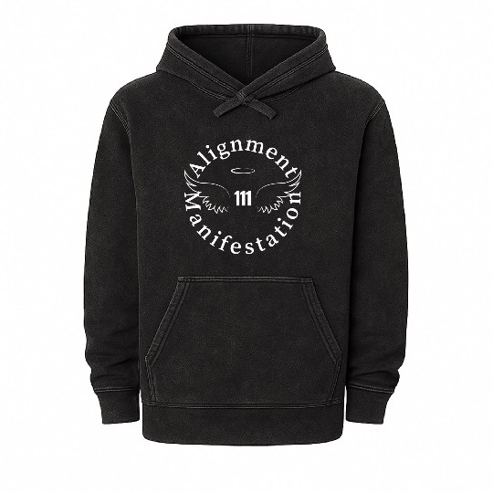 111 Angel Number Manifest Unisex Softstyle Mineral Wash Hoodies