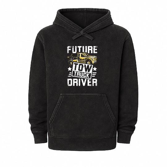 Future Tow truck driver Mineral Wash Hoodies