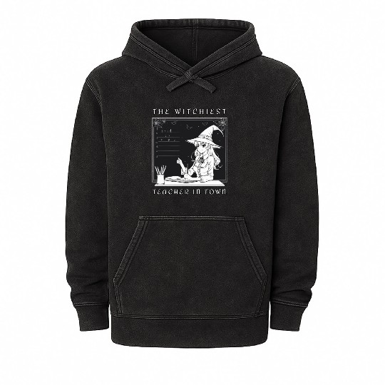 The witchiest teacher in town Anime Witch Mineral Wash Hoodies
