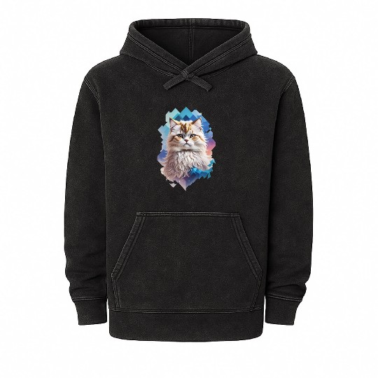 Persian Cat Mineral Wash Hoodies
