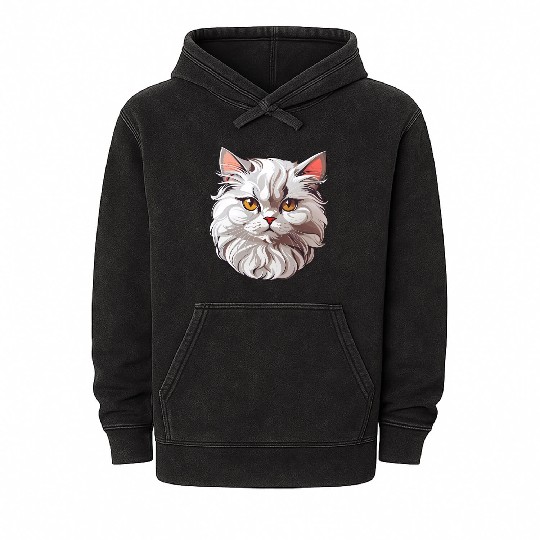 Persian Cat Mineral Wash Hoodies