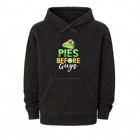 Key Lime Pie Lover Dessert Mineral Wash Hoodies