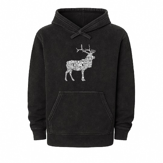 US National Parks Elk Hiking Campground Campingelk Mineral Wash Hoodies
