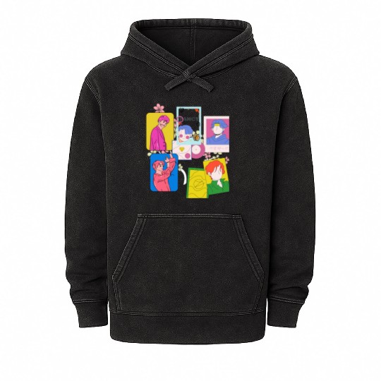 Army KPop Fancy and Love Fans Mineral Wash Hoodies