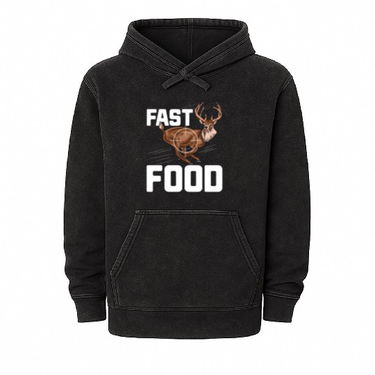 Fast Food Deer Hunting Mineral Wash Hoodies