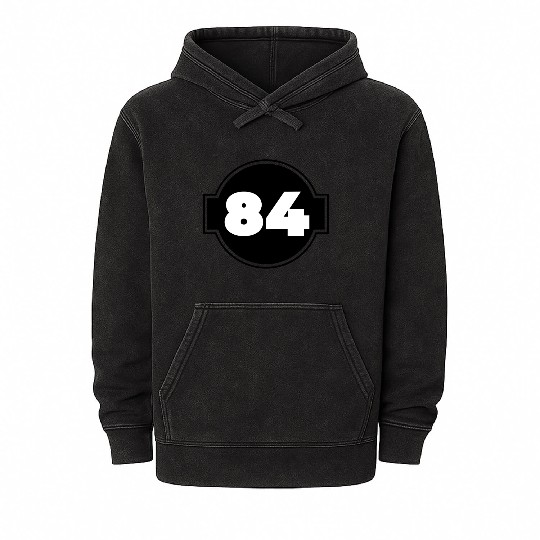 Congratulations 84 Years Old - Number Eighty-Four Mineral Wash Hoodies