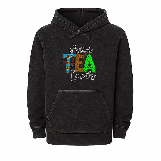 Green Tea Lover Mineral Wash Hoodies