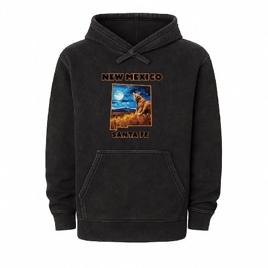 New Mexico - Cougar Mineral Wash Hoodies