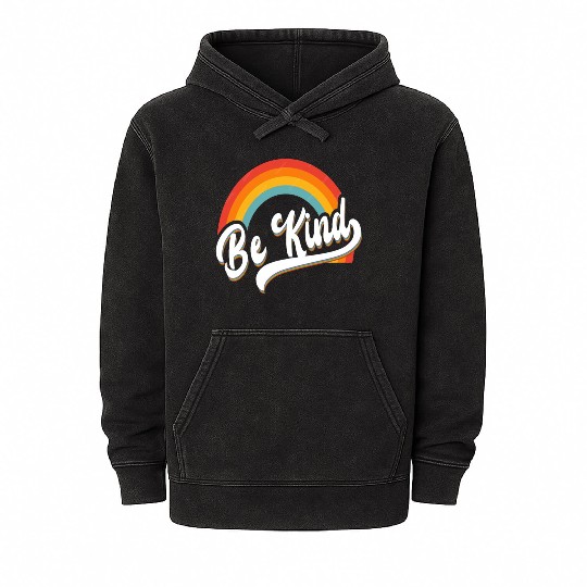 Be Kind Rainbow Anti Bullying Wear Orange Unity Mineral Wash Hoodies
