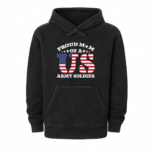 Proud Mom Of A Us Army Soldier Mineral Wash Hoodies