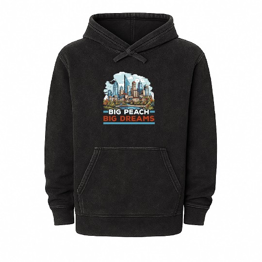 Atlanta City Georgia USA America United States Mineral Wash Hoodies