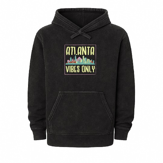 Atlanta City Georgia USA America United States Mineral Wash Hoodies