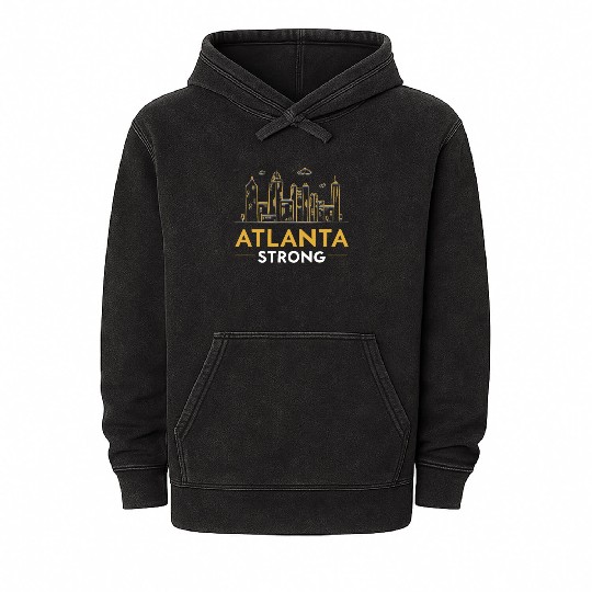 Atlanta City Georgia USA America United States Mineral Wash Hoodies
