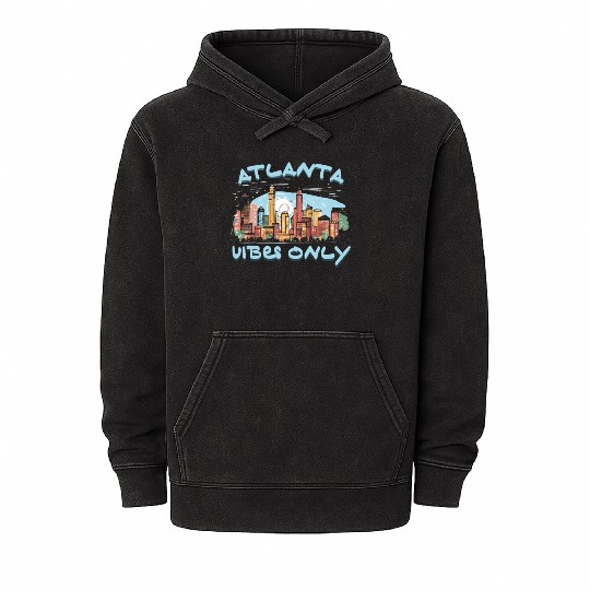 Atlanta City Georgia USA America United States Mineral Wash Hoodies