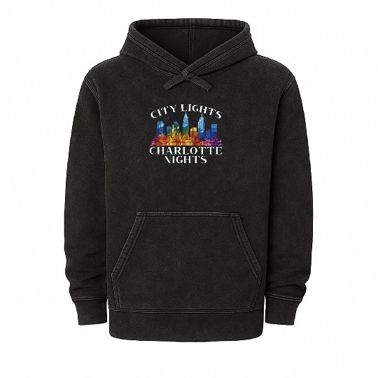 Charlotte North Carolina USA America United States Mineral Wash Hoodies