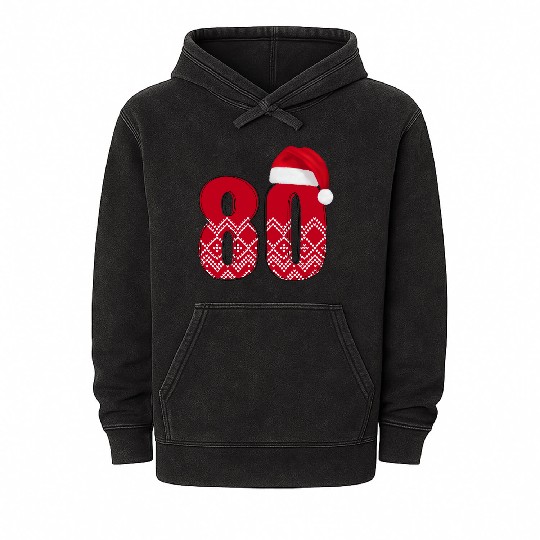 80th Birthday - Congratulations Number Eighty! Mineral Wash Hoodies