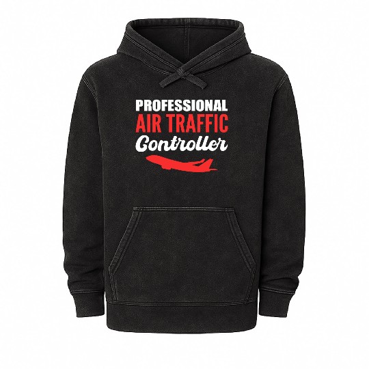 Professional Air Traffic Controller Ground Control Mineral Wash Hoodies