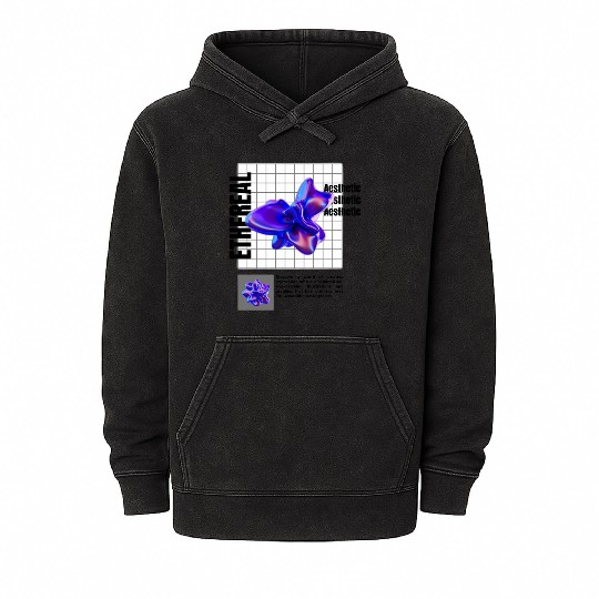 Abstract Expressionism Mineral Wash Hoodies