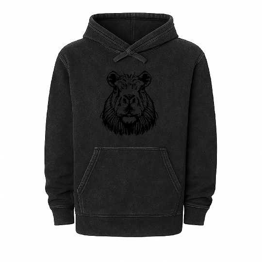 capybara head Mineral Wash Hoodies