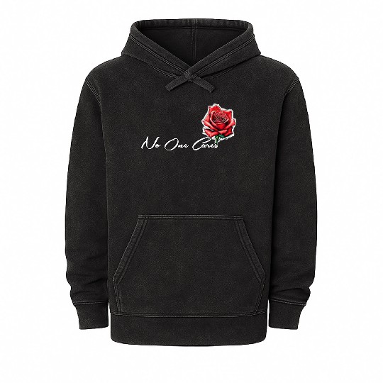 No One Cares Merch Mineral Wash Hoodies