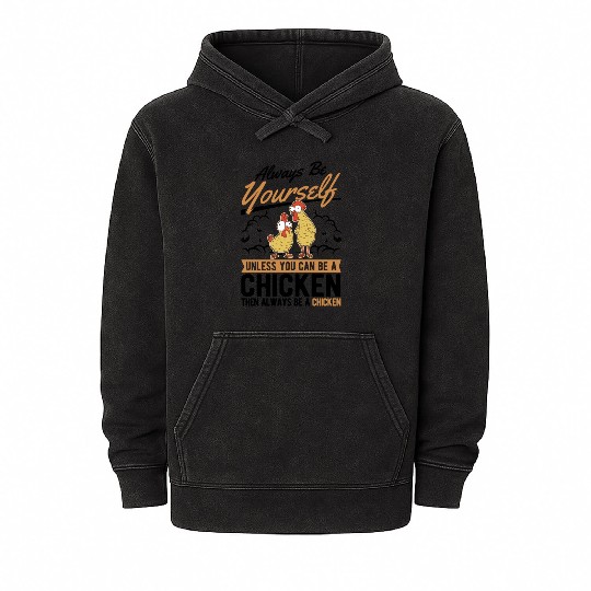 Chickens Chicken Farm Farmer Mineral Wash Hoodies