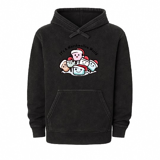 It's A Marshmallow World - Marshmallow Friends Mineral Wash Hoodies