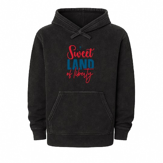 sweet land of liberty Mineral Wash Hoodies