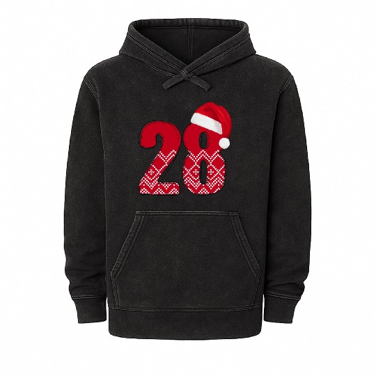 28 Christmas Tree Presents - Twenty Eight Gifts Mineral Wash Hoodies