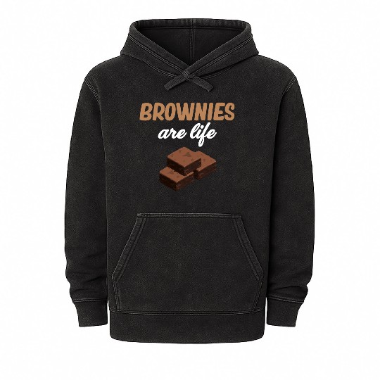 Brownies Are Life Fudge Cookie Lover Marshmallow Mineral Wash Hoodies