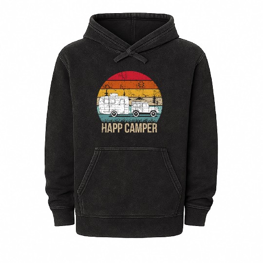 Happy Camper Mineral Wash Hoodies