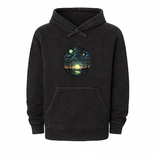 the Magic of Glow-in-the-Dark Art Mineral Wash Hoodies