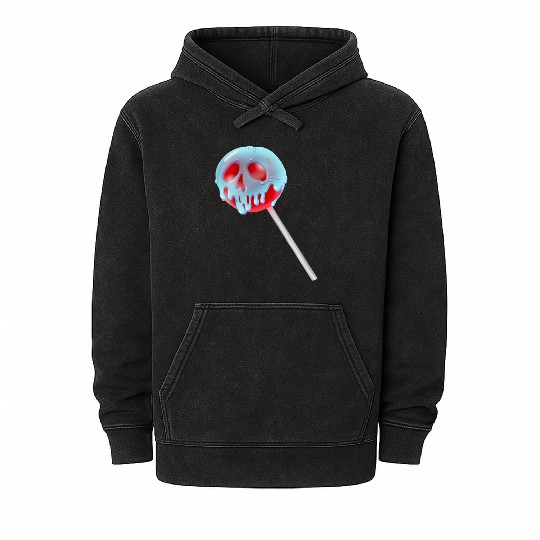 Poison Apple Halloween Candy Lollipop Mineral Wash Hoodies