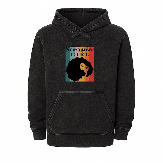 scorpio girl Zodiac Sign Astrology Horoscope Star Mineral Wash Hoodies