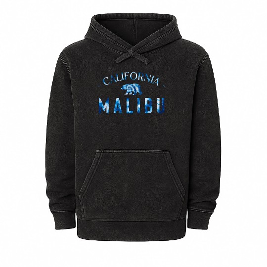 Malibu California Bicycle Club In a Tie Dye Design Mineral Wash Hoodies