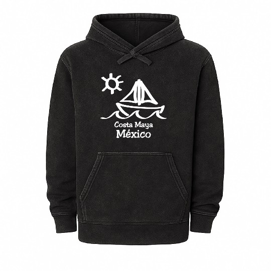 Costa Maya Mexico Sailboat Vacation Trip Beach Mineral Wash Hoodies