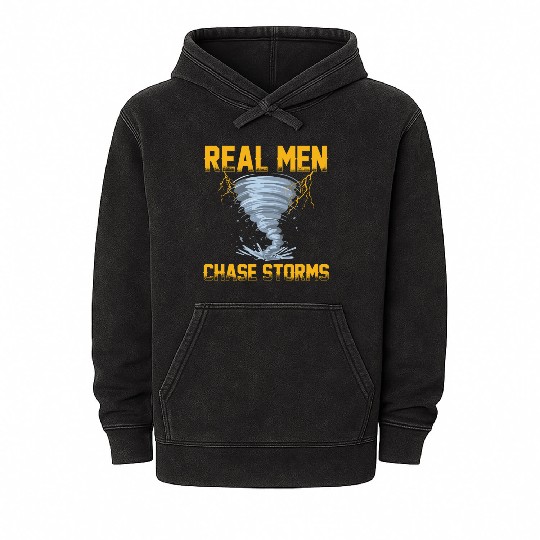 Storm Spotter | Storm Chaser Storm Warnings Gift Mineral Wash Hoodies