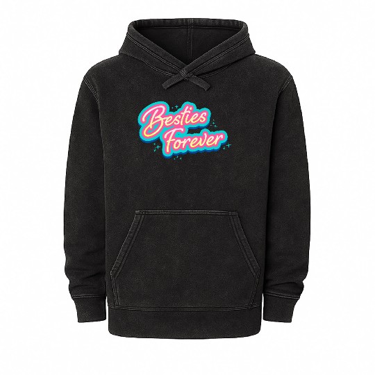 Besties Forever Mineral Wash Hoodies
