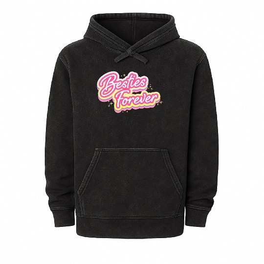 Besties Forever Mineral Wash Hoodies