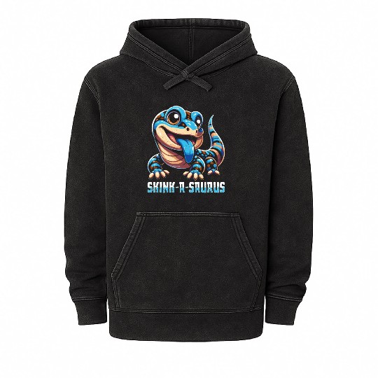 Lizard Collector Reptile Lover Blue Tongue Skink Mineral Wash Hoodies