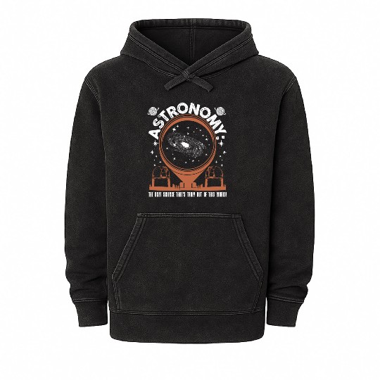 Astronomy science Mineral Wash Hoodies