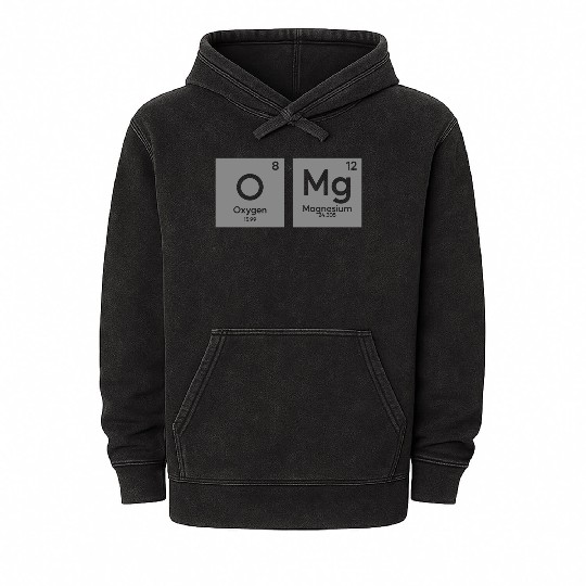 OMG periodic table in chemistry Mineral Wash Hoodies
