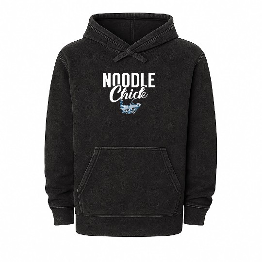 Noodle Chick Catfish Catfishing Angler Noodler Mineral Wash Hoodies