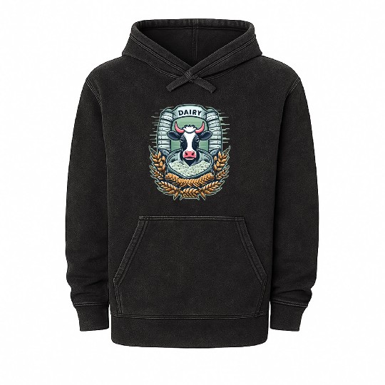 Dairy cow Mineral Wash Hoodies